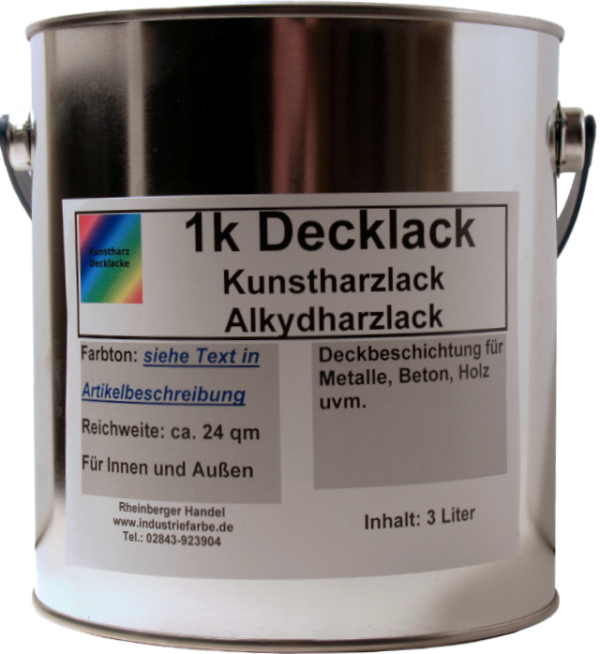 Kunstharz Decklack, Industrielack