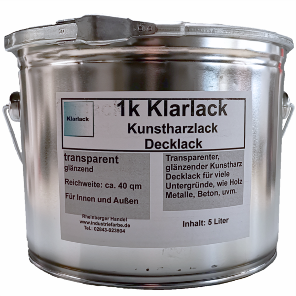 transparenter Kunstharzlack, Klarlack, 5 Liter