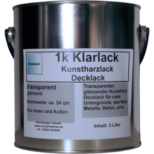 Kunstharz Klarlack, 3 Liter